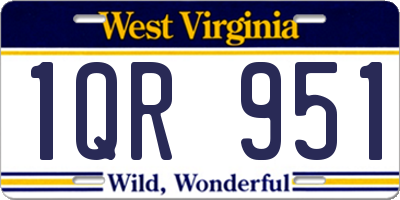 WV license plate 1QR951