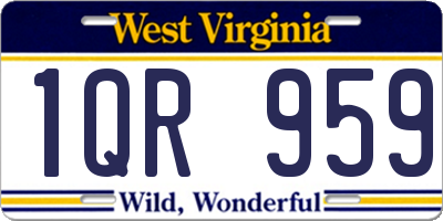 WV license plate 1QR959