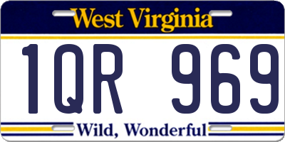 WV license plate 1QR969