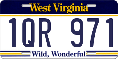 WV license plate 1QR971