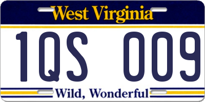 WV license plate 1QS009