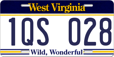 WV license plate 1QS028
