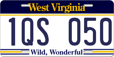 WV license plate 1QS050