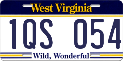 WV license plate 1QS054