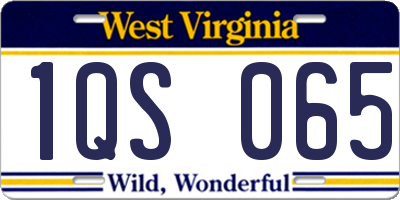 WV license plate 1QS065