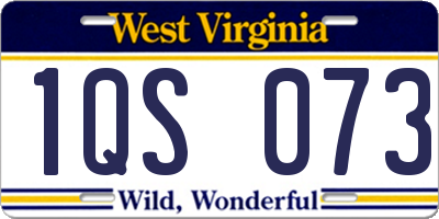 WV license plate 1QS073