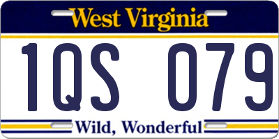 WV license plate 1QS079