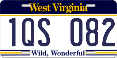 WV license plate 1QS082