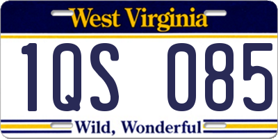 WV license plate 1QS085