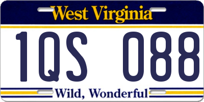 WV license plate 1QS088