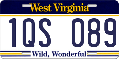 WV license plate 1QS089