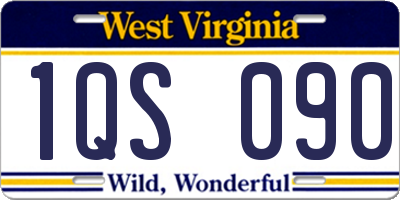 WV license plate 1QS090