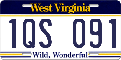 WV license plate 1QS091
