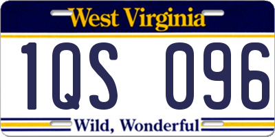 WV license plate 1QS096