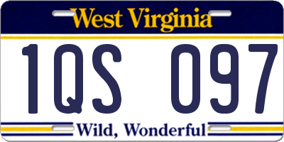WV license plate 1QS097
