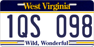 WV license plate 1QS098