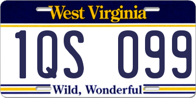 WV license plate 1QS099