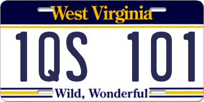 WV license plate 1QS101