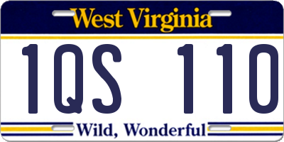 WV license plate 1QS110