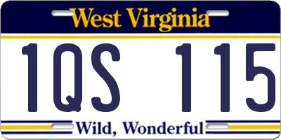WV license plate 1QS115