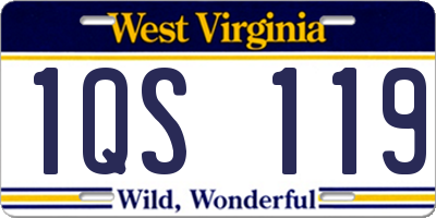 WV license plate 1QS119