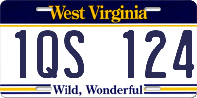 WV license plate 1QS124