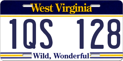 WV license plate 1QS128