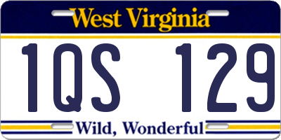 WV license plate 1QS129