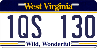 WV license plate 1QS130