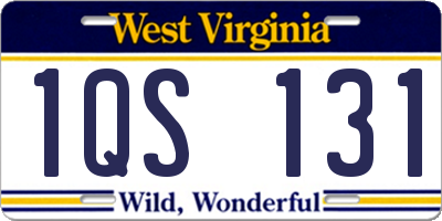 WV license plate 1QS131