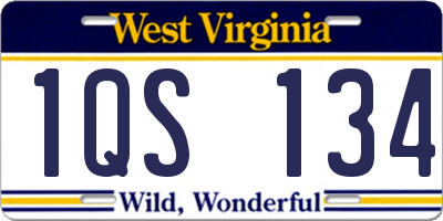 WV license plate 1QS134