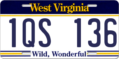 WV license plate 1QS136