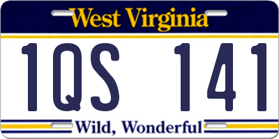WV license plate 1QS141
