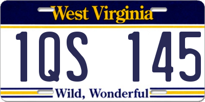 WV license plate 1QS145