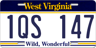 WV license plate 1QS147