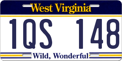 WV license plate 1QS148