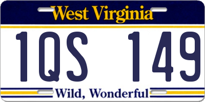 WV license plate 1QS149