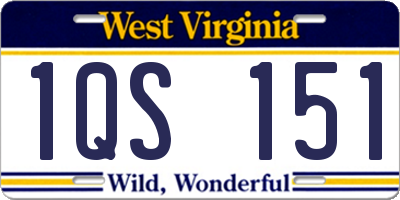 WV license plate 1QS151
