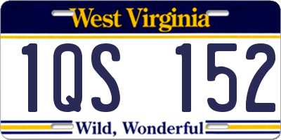 WV license plate 1QS152