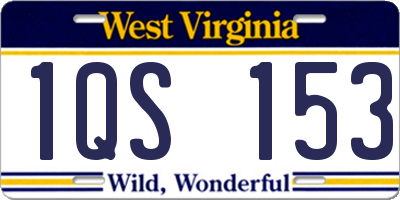 WV license plate 1QS153