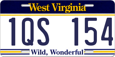WV license plate 1QS154