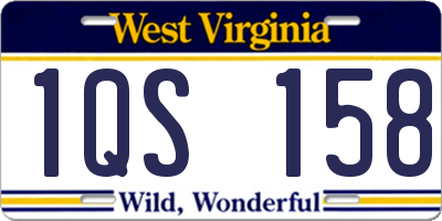 WV license plate 1QS158