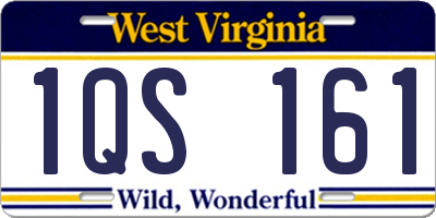 WV license plate 1QS161
