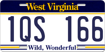 WV license plate 1QS166