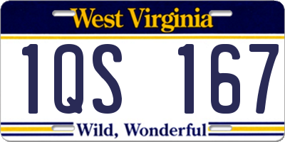 WV license plate 1QS167