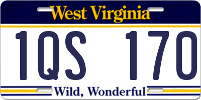WV license plate 1QS170