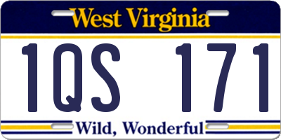 WV license plate 1QS171