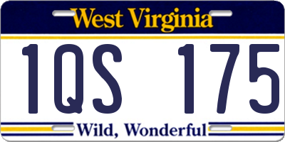 WV license plate 1QS175