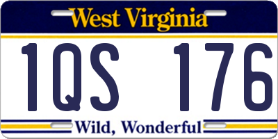 WV license plate 1QS176