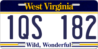WV license plate 1QS182